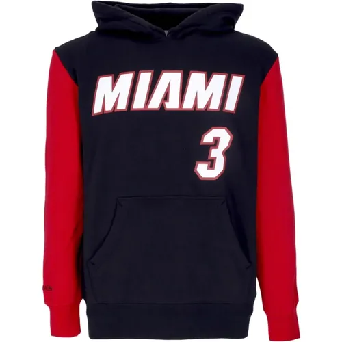 Miami Heat Dwyane Wade Hoodie , male, Sizes: S - Mitchell & Ness - Modalova