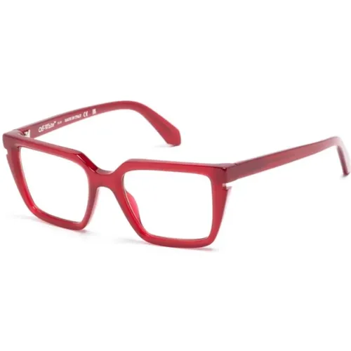 Rote Optische Brille, vielseitig und stilvoll,Braune Optische Brille Stilvoll Alltagsgebrauch - Off White - Modalova