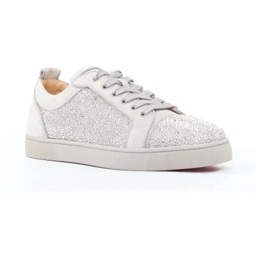 Pre-owned Suede sneakers , male, Sizes: 9 UK - Christian Louboutin Pre-owned - Modalova