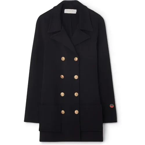 Golden Anchor Button Wool Blazer , female, Sizes: XL, M - Busnel - Modalova