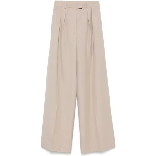 Taupe Hose mit Vorderknopf , Damen, Größe: XS - Anine Bing - Modalova