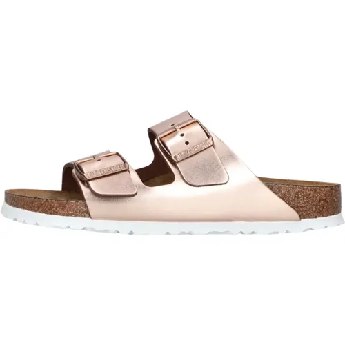 Bronze Shine Pantoletten Stilvoller Komfort , Damen, Größe: 38 EU - Birkenstock - Modalova