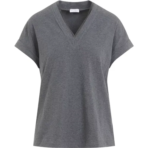 Luxurious Grey Sweater Elevate Style , female, Sizes: M, S, XS - BRUNELLO CUCINELLI - Modalova