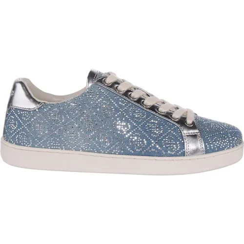 Denim Casual Trainers with 4G Logo , female, Sizes: 3 UK, 5 UK, 4 UK - Guess - Modalova