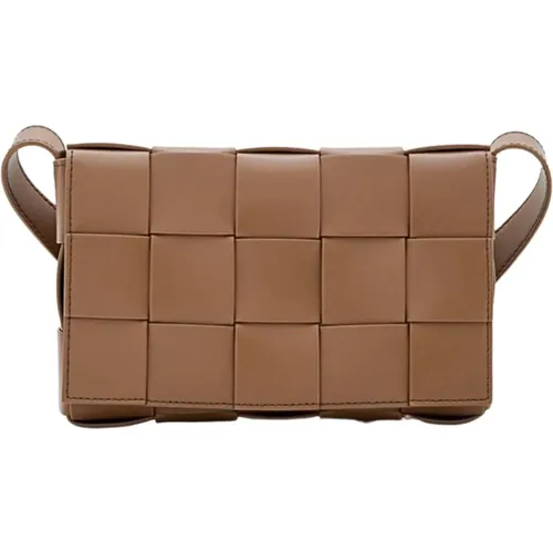 Calfskin Bag with Magnetic Closure , male, Sizes: ONE SIZE - Bottega Veneta - Modalova