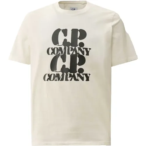 Grafik T-Shirt , Herren, Größe: 2XL - C.P. Company - Modalova
