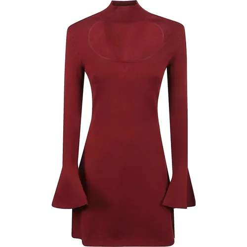 Bordeaux Rotes Strickkleid Aw24 , Damen, Größe: S - Federica Tosi - Modalova