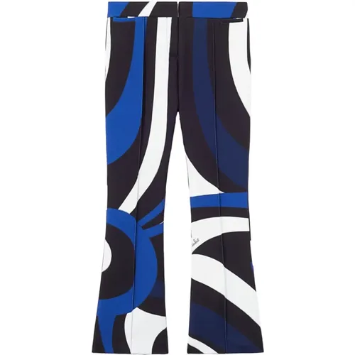 Blue Trousers for Women , female, Sizes: S, M - EMILIO PUCCI - Modalova