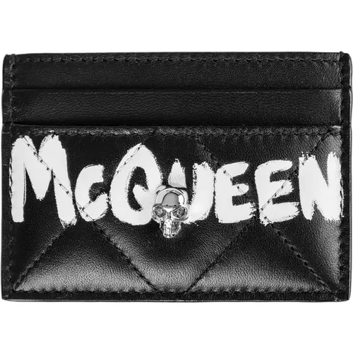 Alexander Queen Leather Wallet , female, Sizes: ONE SIZE - alexander mcqueen - Modalova