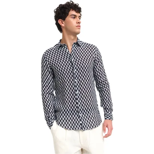 Summer Linen Shirt Cetara Style , male, Sizes: XL, L, M - Peninsula - Modalova