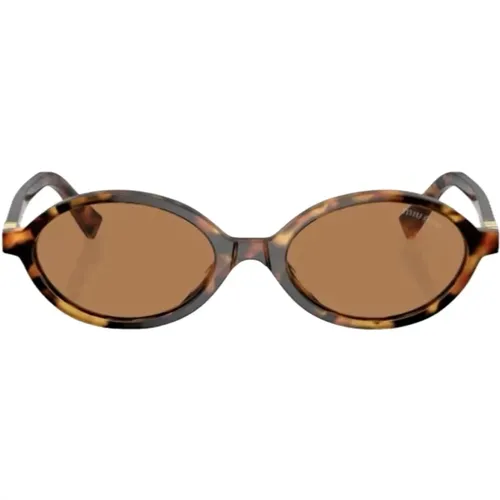 Elegant Oval Sunglasses Regard Model , female, Sizes: 50 MM - Miu Miu - Modalova