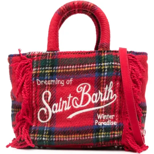 Tartan Check Shoulder Bag , female, Sizes: ONE SIZE - MC2 Saint Barth - Modalova