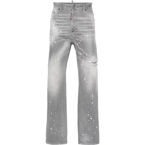 Graue Jeans mit Distressed-Effekt , Herren, Größe: S - Dsquared2 - Modalova