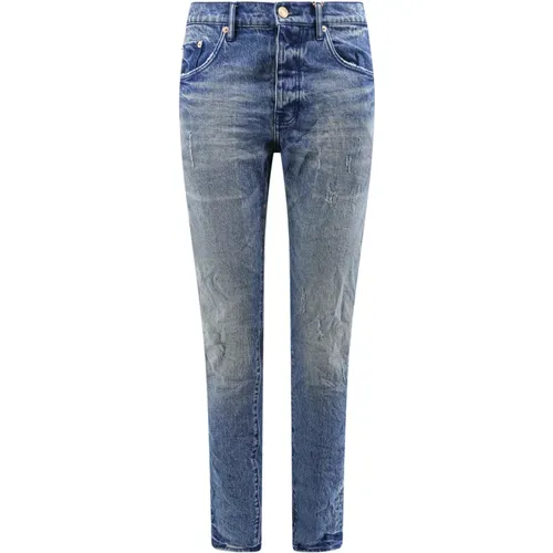 Slim Fit Jeans mit Niedriger Taille , Herren, Größe: W33 - Purple Brand - Modalova