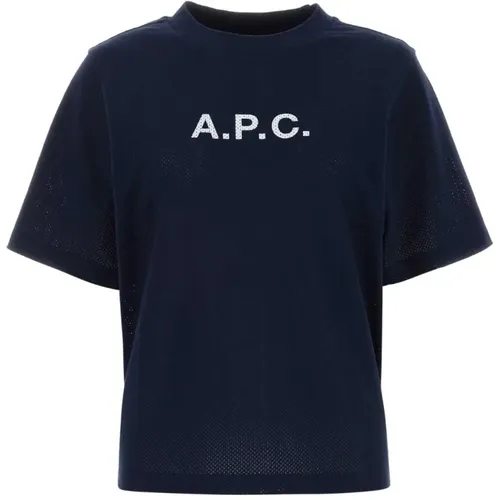 Navy Blue Piquet T-Shirt A.p.c - A.p.c. - Modalova