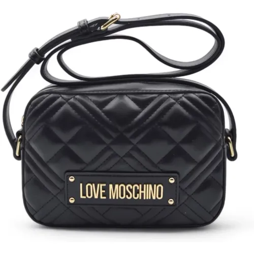 Gepolsterte Schultertasche mit Metall-Logo - Love Moschino - Modalova