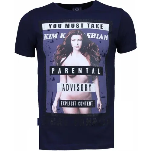Kim Kardashian Rhinestone - T-Shirt Herren - 4779Nb - Local Fanatic - Modalova