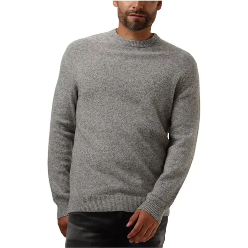 Grauer Strickpullover Rundhalsausschnitt - Profuomo - Modalova