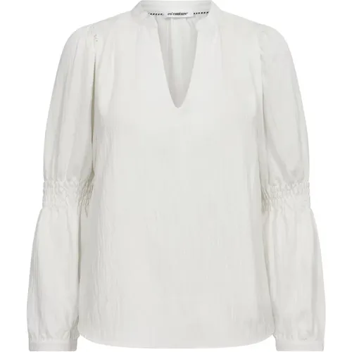 Bluse mit Smock-Ärmeln in Weiß , Damen, Größe: S - Co'Couture - Modalova