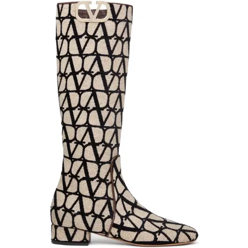 Iconographe VLogo Boots , female, Sizes: 3 UK - Valentino Garavani - Modalova