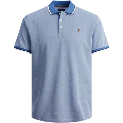 Klassisches Poloshirt mit Kontraststreifen , Herren, Größe: 2XL - jack & jones - Modalova