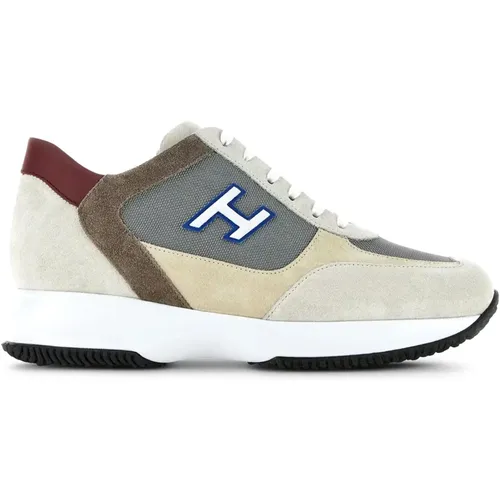 Beige Interactive Sneakers , male, Sizes: 10 UK, 9 UK - Hogan - Modalova