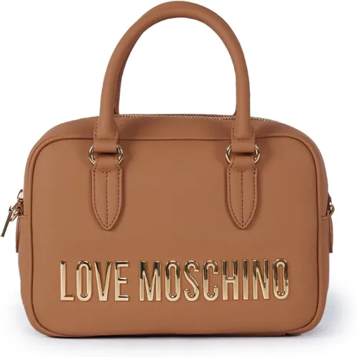 Cuoio Eco Leder Handtasche , Damen, Größe: ONE Size - Love Moschino - Modalova