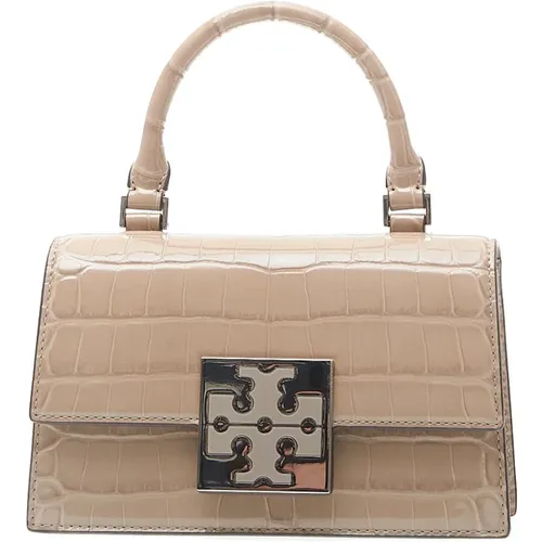 Chic Leather Top-Handle Handbag , female, Sizes: ONE SIZE - TORY BURCH - Modalova