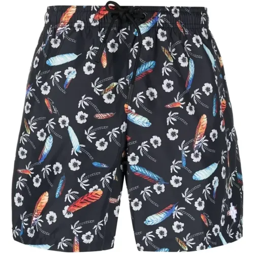 Hawaii Print Swim Shorts , male, Sizes: S - Marcelo Burlon - Modalova