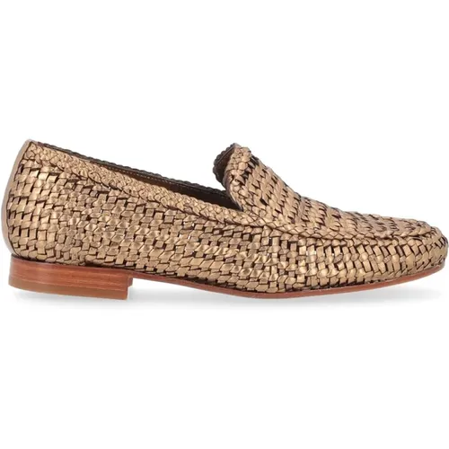 Metallische Oassi Style Loafers , Damen, Größe: 37 1/2 EU - Pons Quintana - Modalova