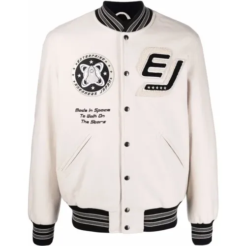 Varsity Jacket Black , male, Sizes: L - Enterprise Japan - Modalova