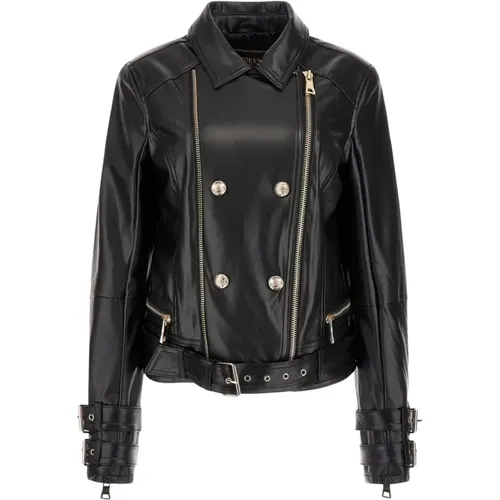 Biker faux leather jacket - Olivia , female, Sizes: M, L - Guess - Modalova