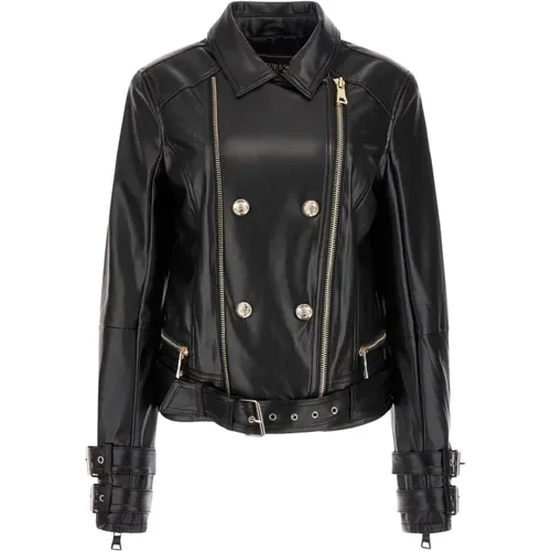 Biker faux leather jacket - Olivia , female, Sizes: S, XS - Guess - Modalova