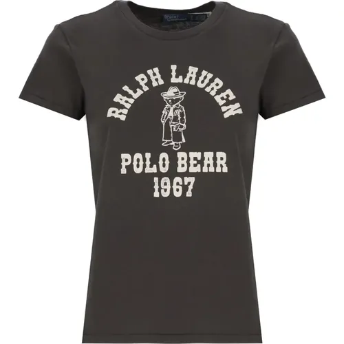 Cotton T-shirt with Logo Print , female, Sizes: XS - Ralph Lauren - Modalova