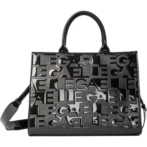 Geprägte Logo Maxi Shopper Schwarz - Gaëlle Paris - Modalova