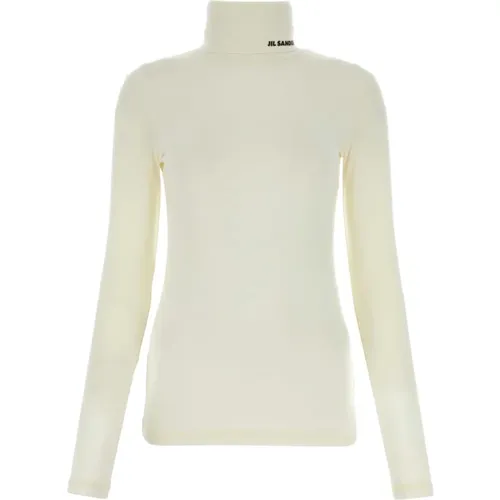 Ivory Polyester Blend Sweater , Damen, Größe: S - Jil Sander - Modalova