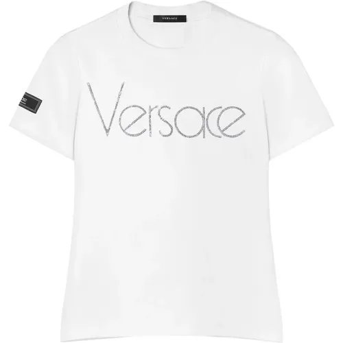 T-Shirts , Damen, Größe: 2XS - Versace - Modalova