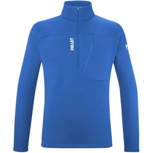 Icon Blau Fleece Reißverschluss Pullover , Herren, Größe: L - Millet - Modalova