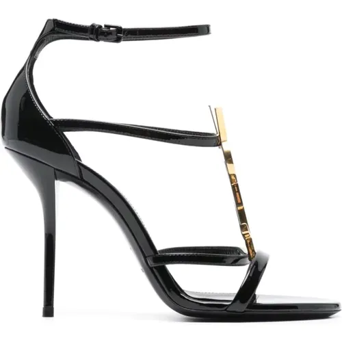 Strappy Sandals Vernice T10 , female, Sizes: 2 1/2 UK, 6 UK, 8 UK, 7 UK, 4 UK, 3 1/2 UK, 3 UK, 5 UK - Saint Laurent - Modalova