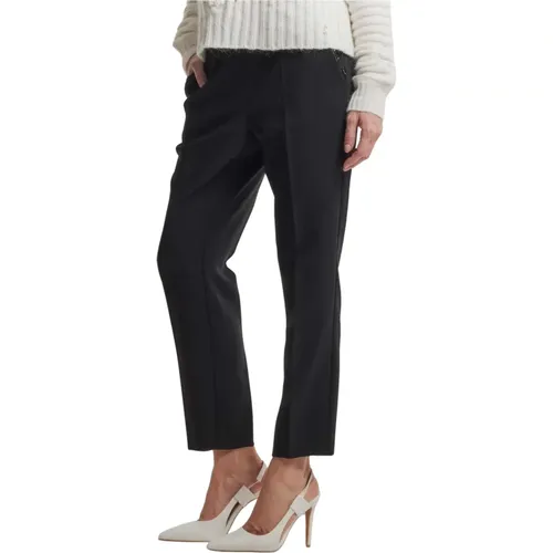 Elegante Hose mit glänzenden Details , Damen, Größe: 2XS - Kocca - Modalova