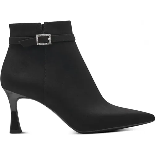 Stilvolle Schwarze Stiefeletten , Damen, Größe: 38 EU - tamaris - Modalova