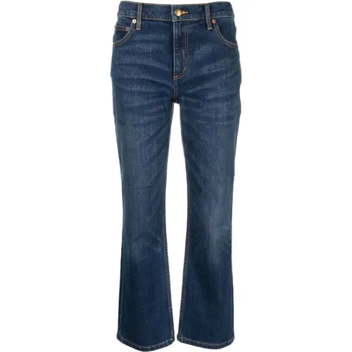 Blaue Jeans mit 3,5 cm Absatz , Damen, Größe: W25 - TORY BURCH - Modalova