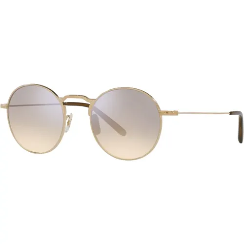Gold/Moondust Shaded Sunglasses Weslie SUN , male, Sizes: 49 MM - Oliver Peoples - Modalova