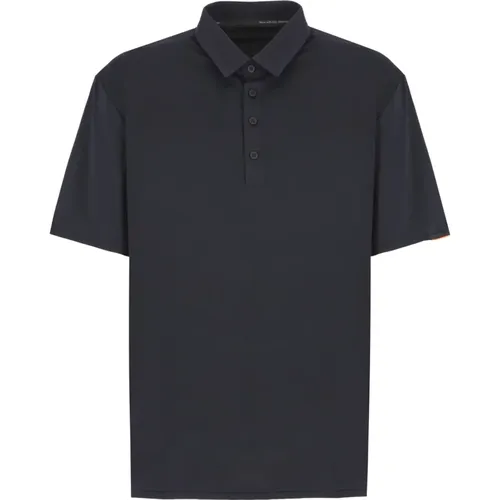 Schwarzes Polo-Shirt mit Gummieinsatz , Herren, Größe: L - RRD - Modalova