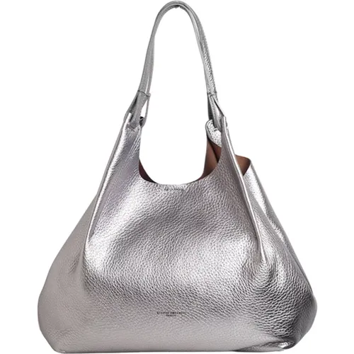 Large Metallic Dua Shoulder Bag , female, Sizes: ONE SIZE - Gianni Chiarini - Modalova