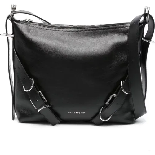 Leather Shoulder Bag with Buckle Detail , male, Sizes: ONE SIZE - Givenchy - Modalova