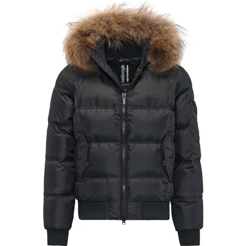 Feather Padded Bomber Jacket with Thick Fur Trim , male, Sizes: XL, 2XL - BomBoogie - Modalova