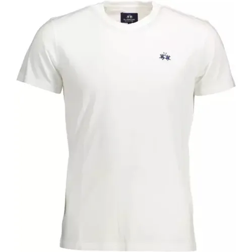 Embroidered Cotton T-Shirt , male, Sizes: L, 4XL - LA MARTINA - Modalova