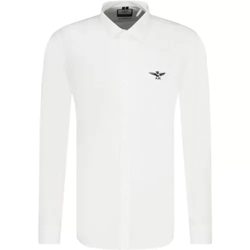 Cotton Shirt with Eagle Logo , male, Sizes: S, M, XL - aeronautica militare - Modalova