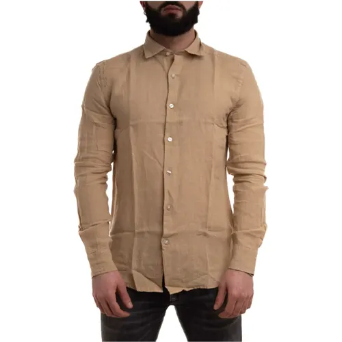 Garment-dyed Linen Shirt Slim Fit , male, Sizes: 3XL, XL, M, L, 2XL - Peuterey - Modalova